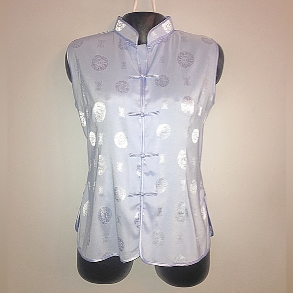 Silk Chinese Tea Time Top - Picture 7 of 7